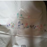 Coppia tende ricamate a mano