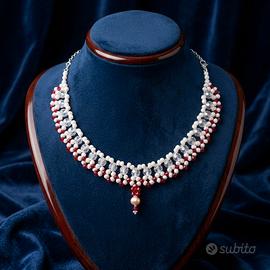 Collana Elegante Vintage Statement Perla Naturale