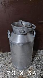 Bidone latte in alluminio vintage 