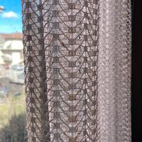 Tenda due vetri finestra lavorata uncinetto