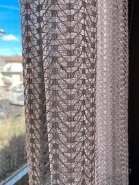 Tenda due vetri finestra lavorata uncinetto