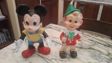 pupazzi Disney pinocchio topolino LEDRA EFFE 60/70