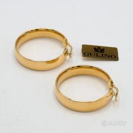 Orecchini a cerchio in oro giallo 18 kt E.163