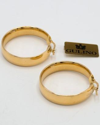 Orecchini a cerchio in oro giallo 18 kt E.163