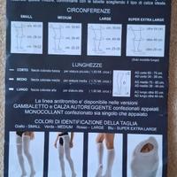 CALZE "ANTITROMBO " BIANCHE TAGLIA M (NUOVE).
