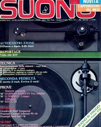 rivista SUONO numero 196 settembre 1989