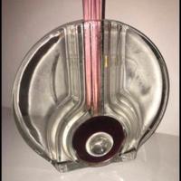 Vaso da fiori vintage di design in cristallo