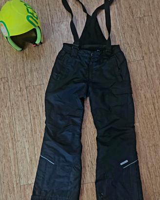 Pantalone sci bambino  10/12 anni + casco XS