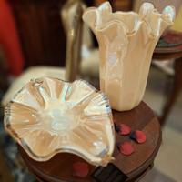 Vaso e centrotavola in vetro artistico di Murano 