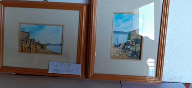 Quadri olio su cartone telato.