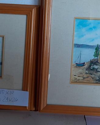 Quadri olio su cartone telato.