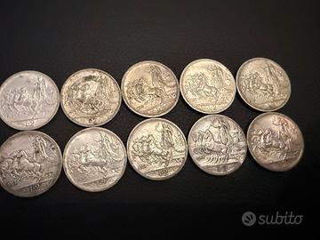 10 MONETE 2 LIRE ARGENTO