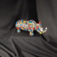 Scultura Rinoceronte Mondrian