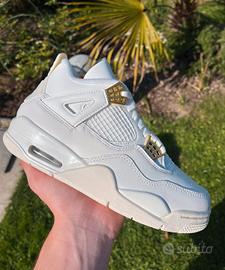 Air Jordan 4 bianco e oro EU 41