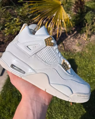 Air Jordan 4 bianco e oro EU 41