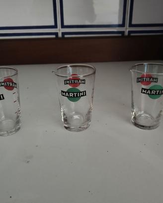 Set 3 bicchieri misurini Martini vintage