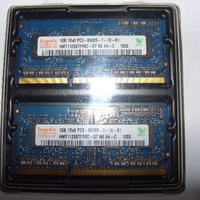 Coppia Memorie RAM SO DIMM DDR3 Hynix 1GB x2 APPLE