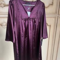 Abito in raso viola