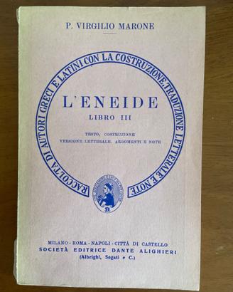 Eneide libro terzo traduzione interlineare 