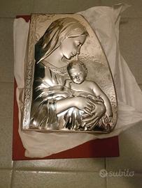 Icona Sacra famiglia argento 925