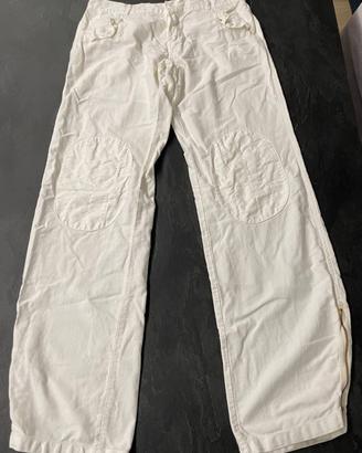 Pantaloni bianchi baggy a vita bassa - Scout