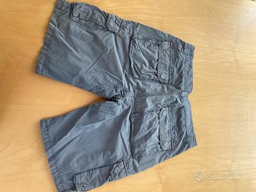 Pantolone corto cargo grigio