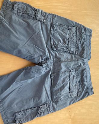 Pantolone corto cargo grigio