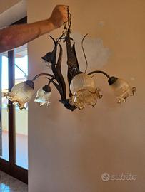 Lampada in ferro battuto 