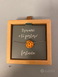 Braccialetto nuovo porta fortuna coccinella Thun