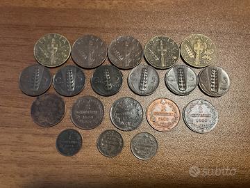 Lotto 19 monete Regno d’Italia – 1, 2, 5 e 10 cent