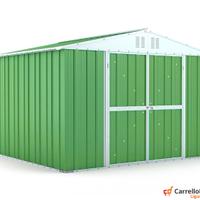 Box capanno giardino Acciaio 327x269 verde chiaro
