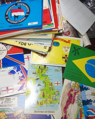 lotto cartoline QSL radioamatori CB 27 mHz