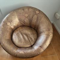 Poltrona similpelle roteante