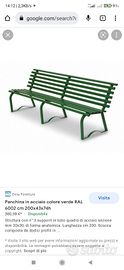 Panchina in ferro da giardino usata