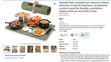 Piastra riscaldante per alimenti