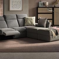 Divano poltrone e sofa con penisola lato SN grigio