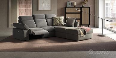 Divano poltrone e sofa con penisola lato SN grigio