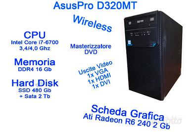 PC  i7-6700 DDR4 16Gb SSD 480 Gb+Sata 2 Tb R7 240