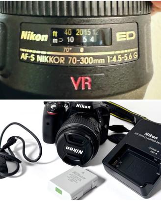 Nikon D3300 + obiettivo Nikon 70-300mm – COMBO