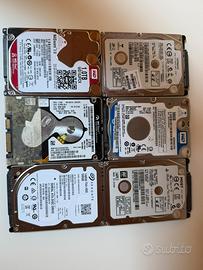 6 dischi sata per notebook vari