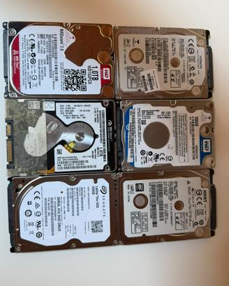6 dischi sata per notebook vari