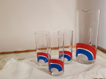 Set caraffa più bicchieri vintage