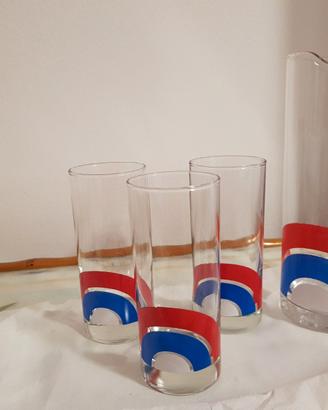 Set caraffa più bicchieri vintage