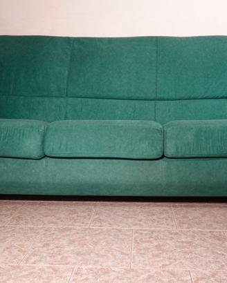 Divano letto 3 posti in tessuto Alcantara