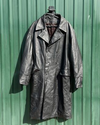 Giacca lunga pelle vintage made in italy