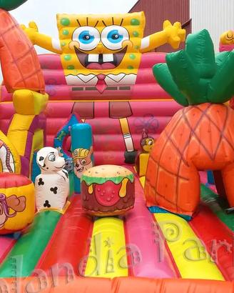 Scivolo Animato per Bambini Spongebob Gonfiabile