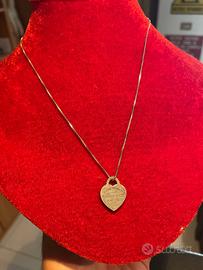 Cuore argento 925 Tiffany & Co heart catenina