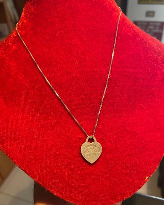 Cuore argento 925 Tiffany & Co heart catenina