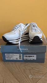 Sneakers in pelle bianca con plateau Lumberjack 36