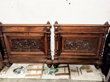 Letto in noce fine '800